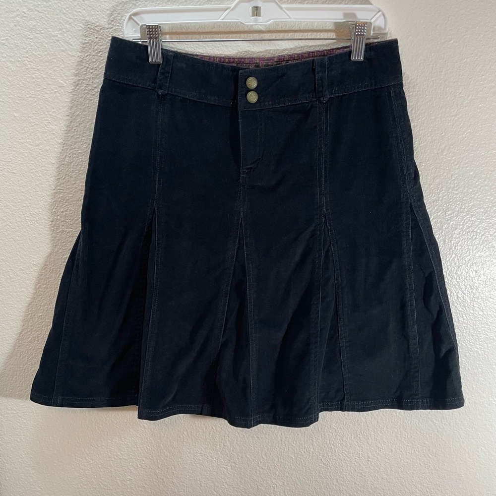 Athleta Corduroy Cotton Black Skirt Size 4